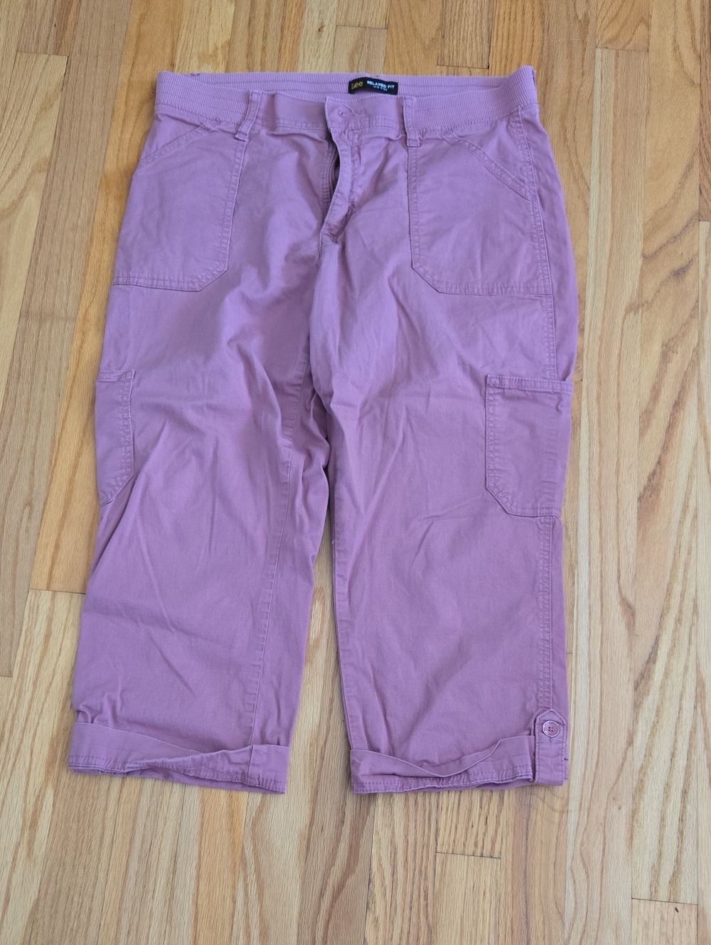 Lee Sport Lavender Cropped Cargo Pants Size 10